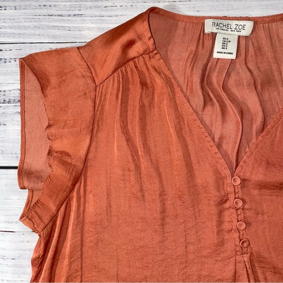 Rachel Zoe Top in Coral/Copper - Picture 2 of 6